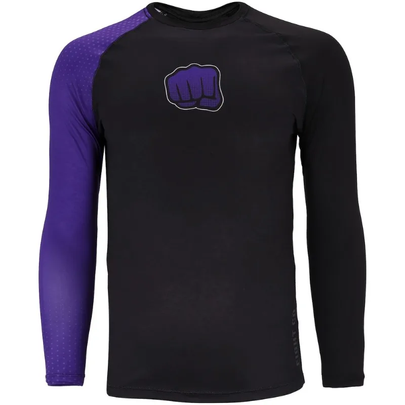 Camiseta Koral Manga Longa Rash Guard Compet - Masculina Preto G
