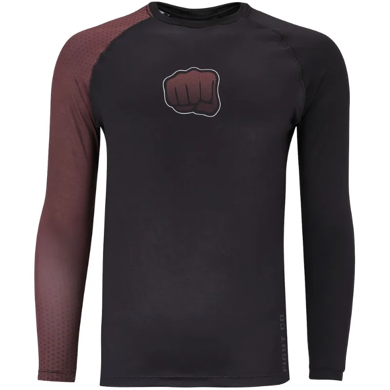 Camiseta Koral Manga Longa Rash Guard Compet - Masculina Preto GG