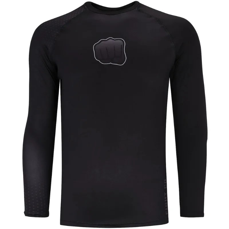 Camiseta Koral Manga Longa Rash Guard Compet - Masculina Preto G