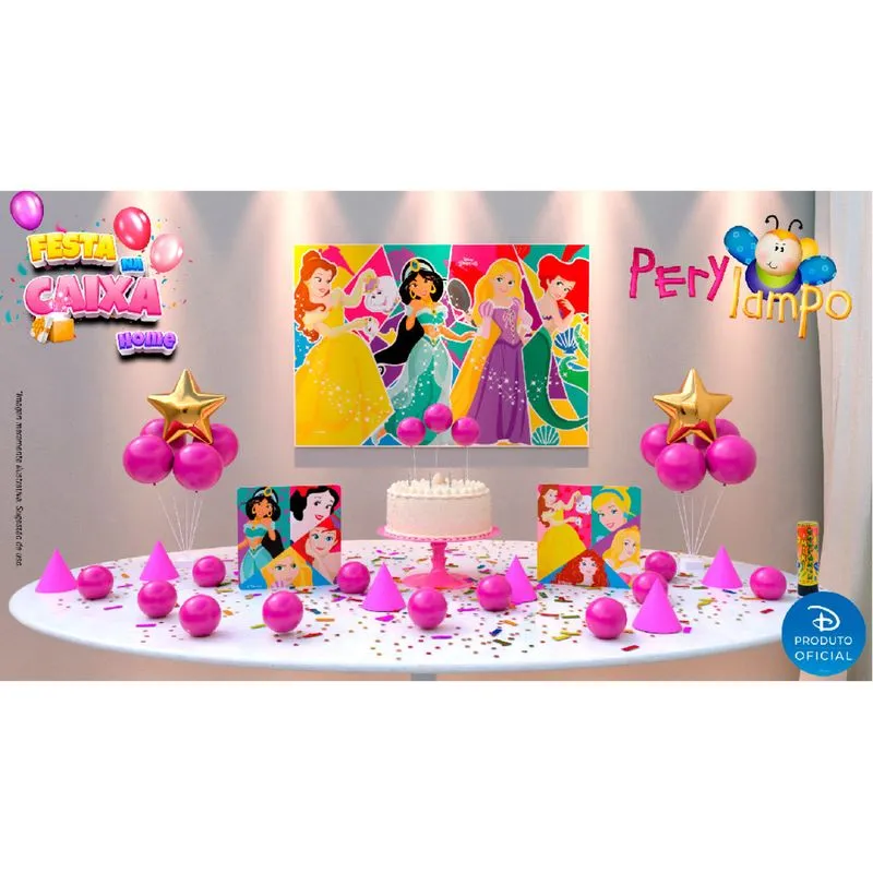 Kit festa na caixa HOME - Princesas Atitude que brilha