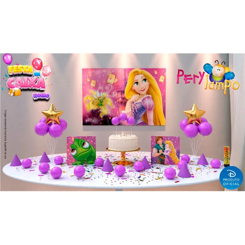 Kit festa na caixa HOME - Enrolados - Rapunzel