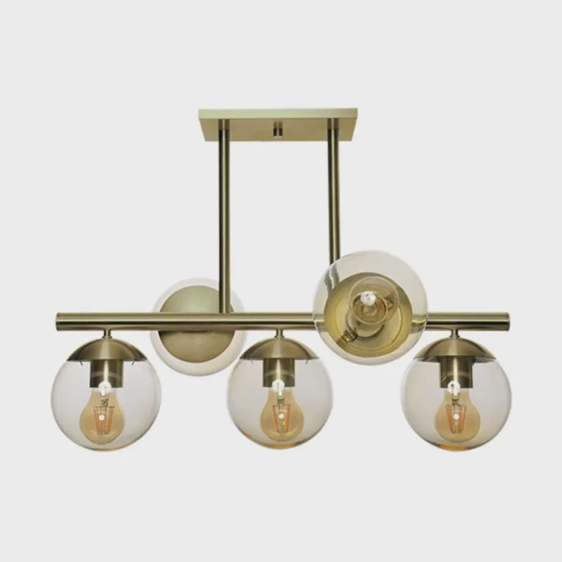 Lustre Bronze Vidro Âmbar Infinitylux