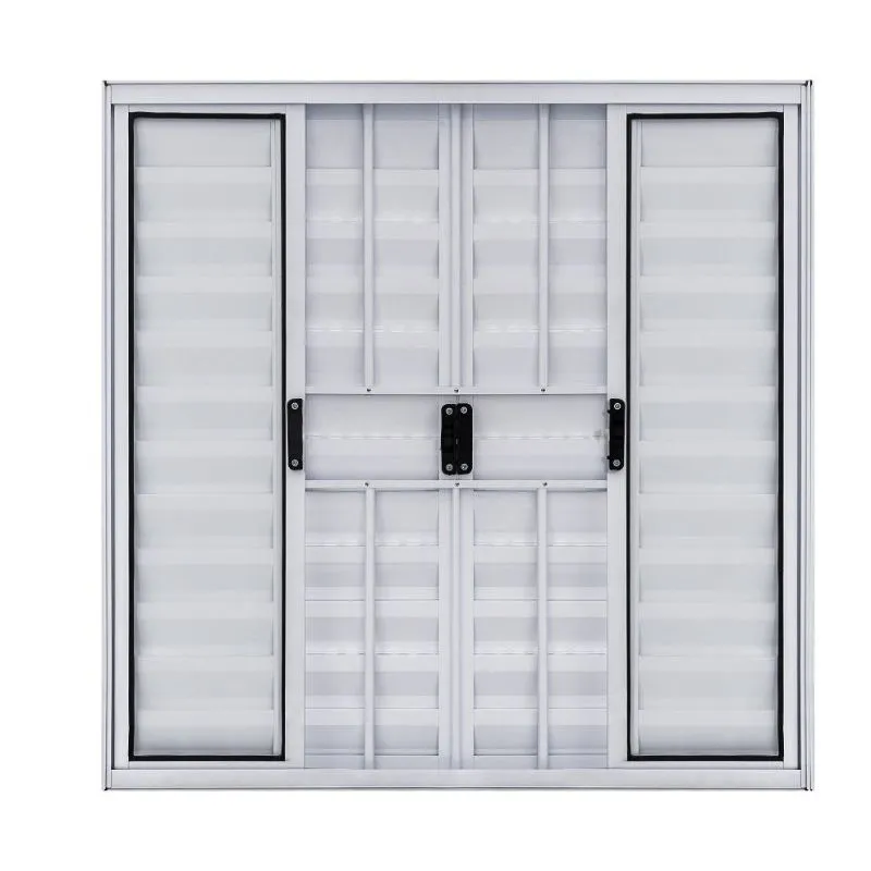 Veneziana 6 Folhas C/ Grade- Branco 1,20 X 1,20