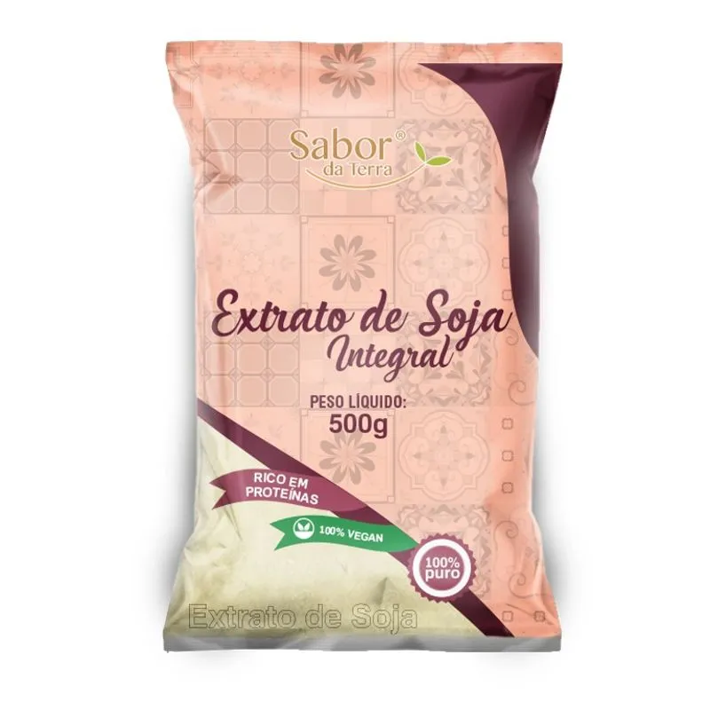 Extrato De Soja Natural Sem Açúcar 500 Grs Sabor Da Terra