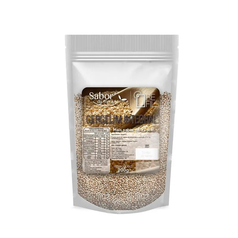 Gergelim Integral Cru Sabor Da Terra 200g