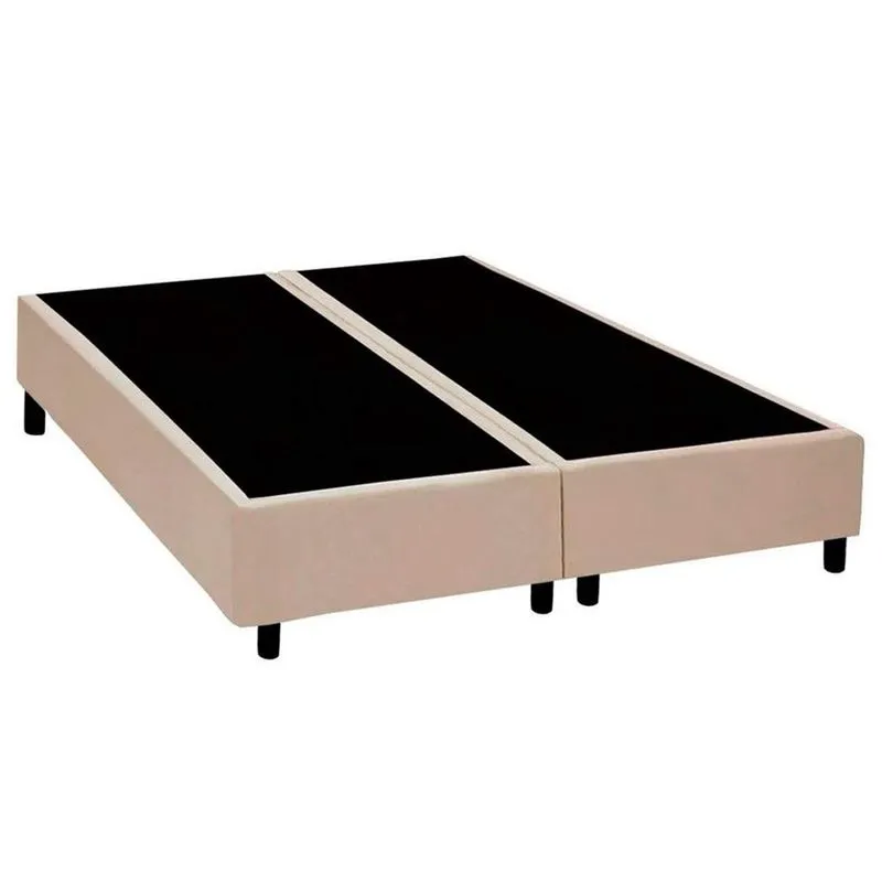 Cama Box Base Courano Bege Costa Rica Queen 158x198