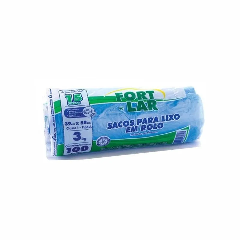 Saco para lixo premium 15L - 39X58CM - transparente