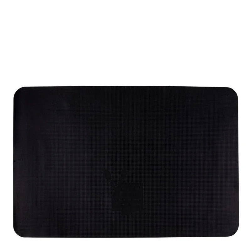 Tapete De Silicone Culinário Quadrado 40x60 Preto Em Silicone Linha Prepare Vem