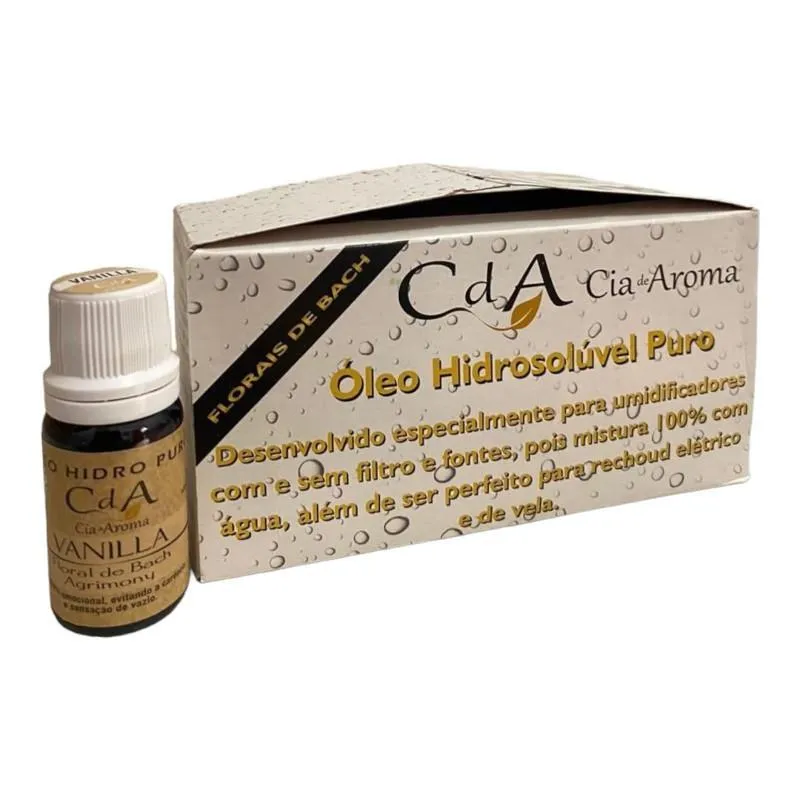 Kit 10 Óleo Hidrossolúvel Vanilla Puro Umidificadores 10ml