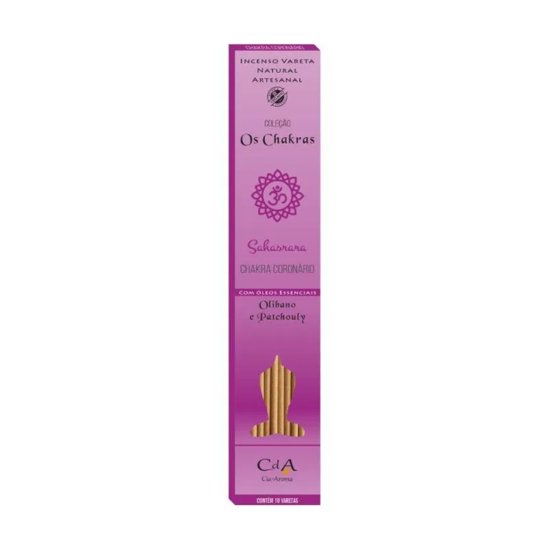 Incenso Natural Chakras Corinário Puro Caixa Com 10 Varetas