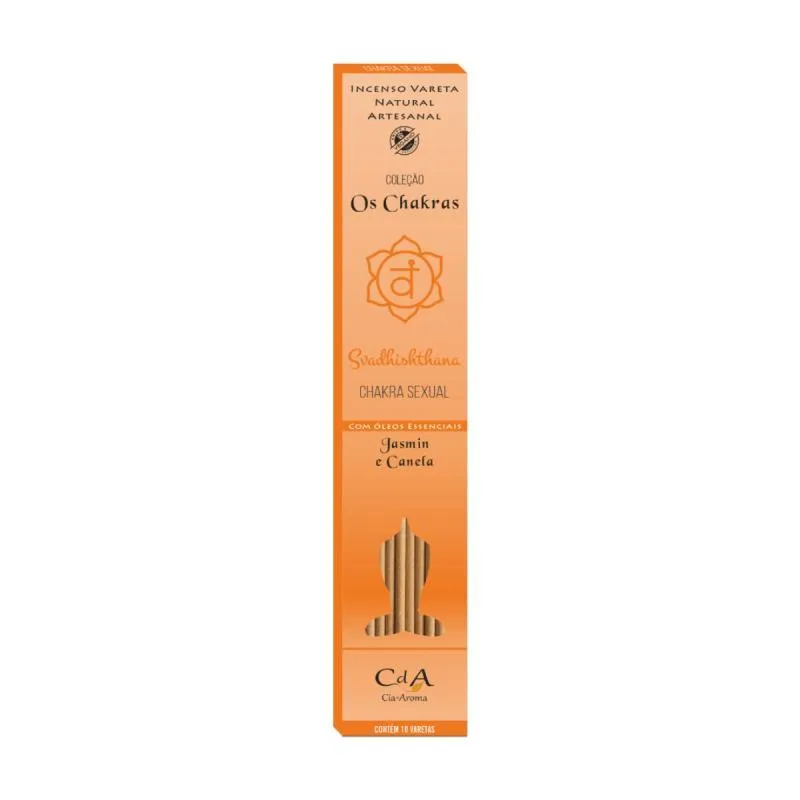 Incenso Natural Chakras Sexual Puro Caixa Com 10 Varetas
