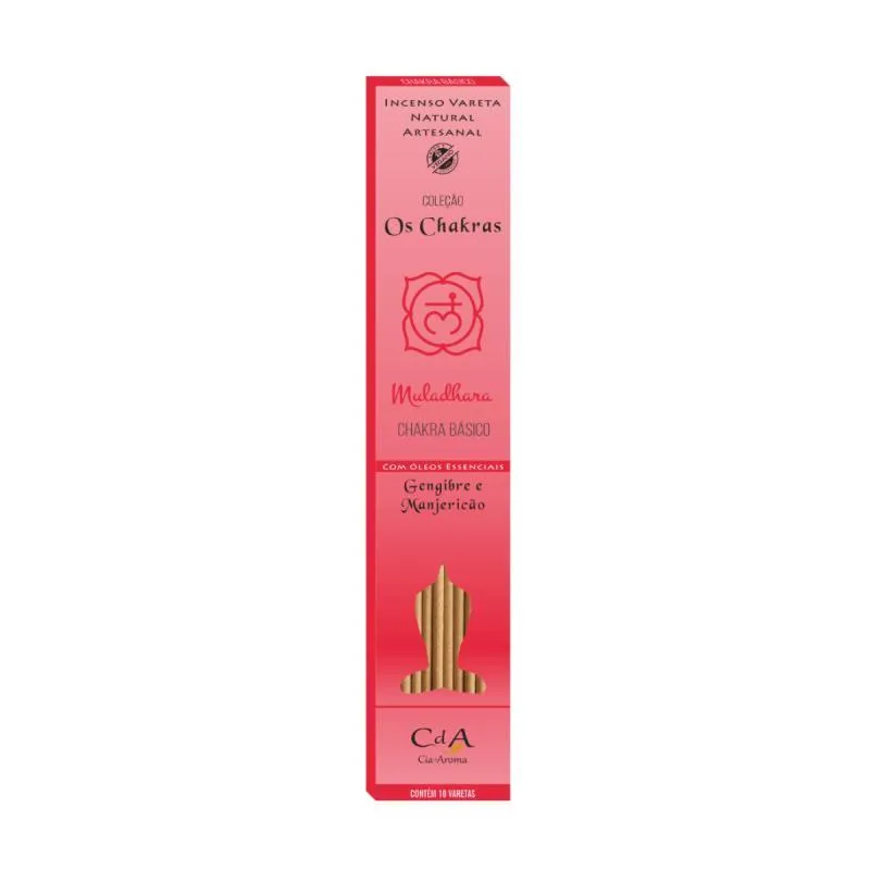 Incenso Natural Chakras Básico Puro Caixa Com 10 Varetas