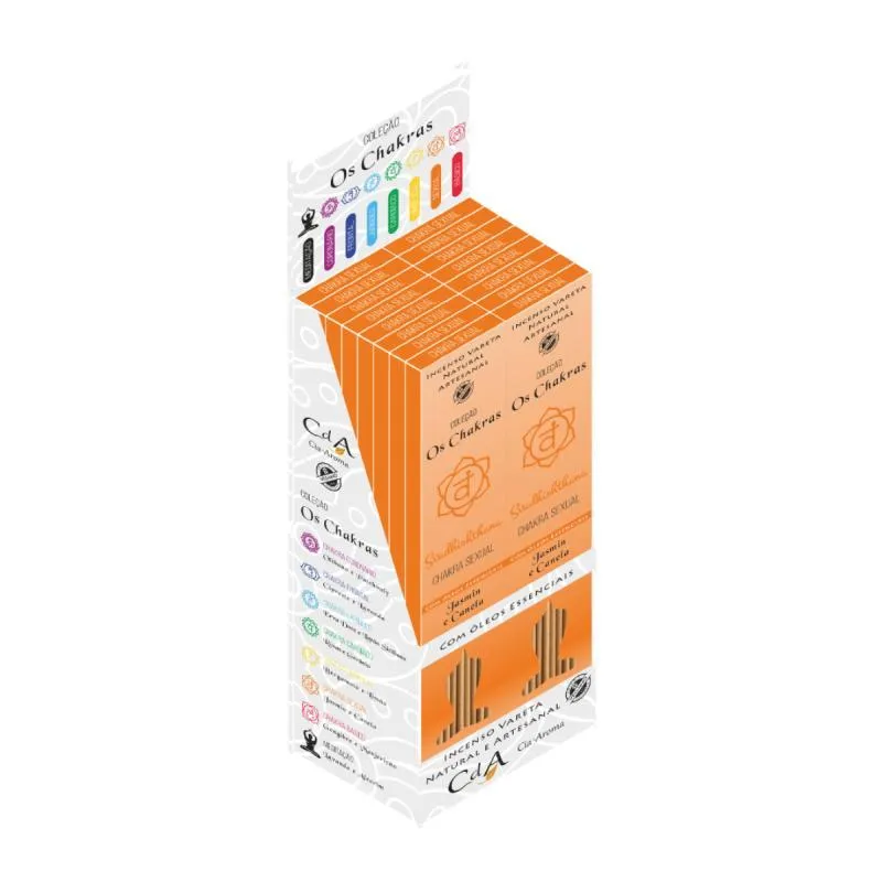 Incenso Natural Chakras Sexual Puro Cx Com 16 10 Varetas