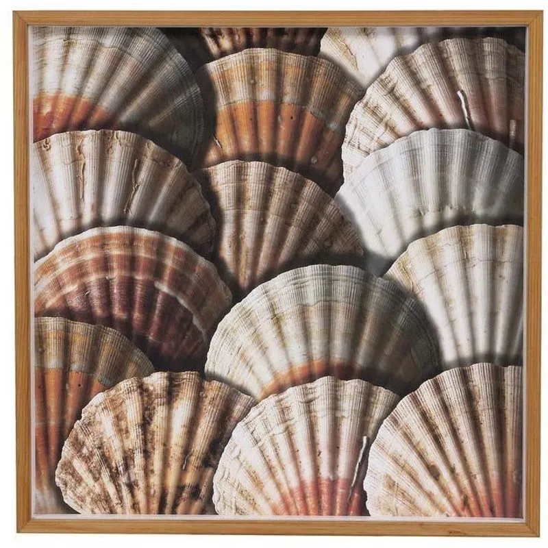 Quadro Decorativo Arte Própria Conchas 50x50cm
