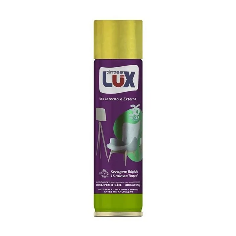 Tinta Spray Metálico Ouro 400ml Lev&Uze