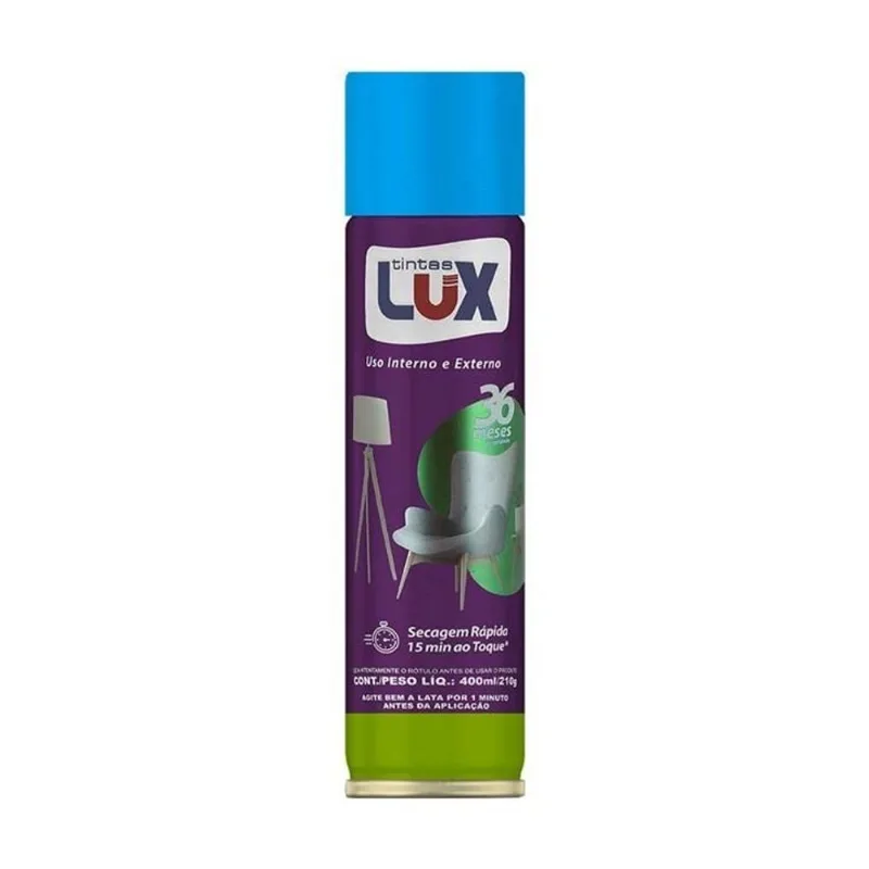 Tinta Spray Uso Geral Tintas Lux Azul Claro 400ml