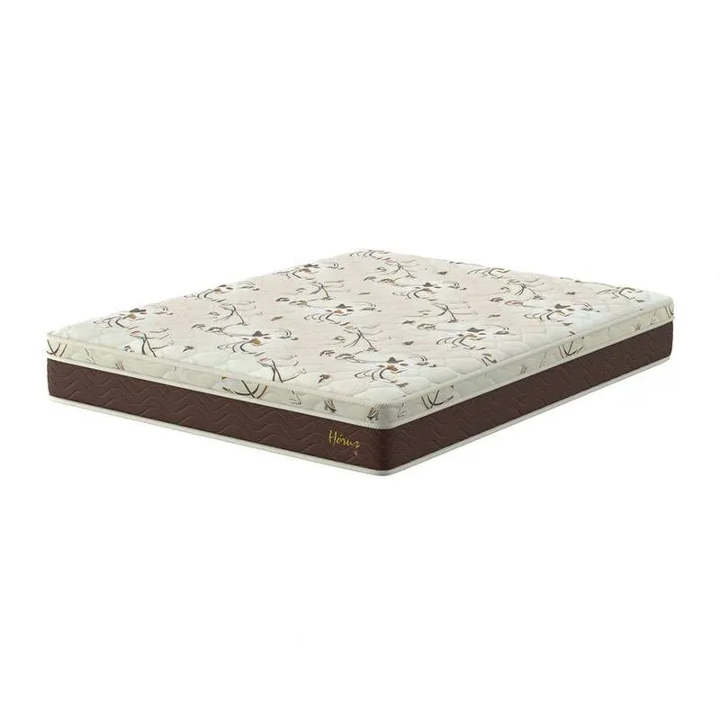 Colchão Queen Molas Ensacadas Modern Hórus Espuma D26 Bege e Marrom