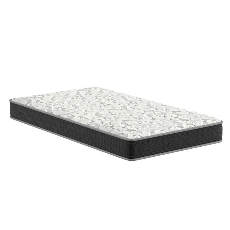 Colchão Solteiro King Hortensia Espuma D33 Poliéster Preto e Branco