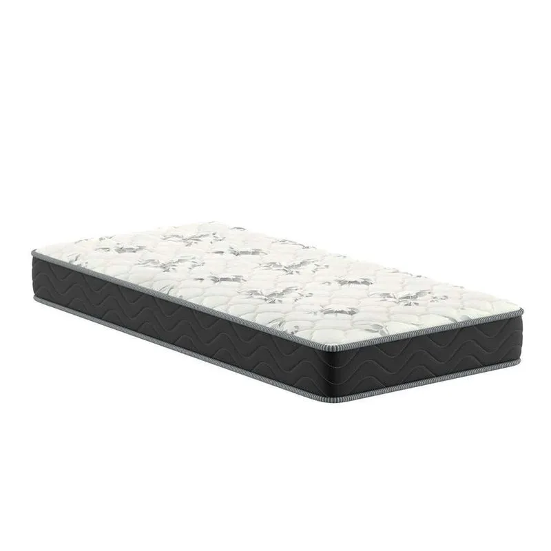 Colchão Solteiro Montreal Jade Espuma D28 Preto e Branco