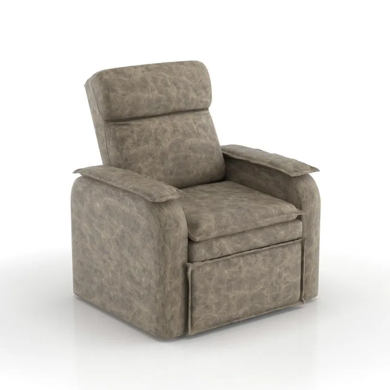 Poltrona Reclinável Comfort Camurça Bege
