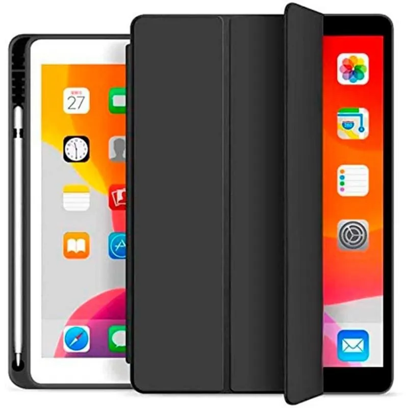 Capa Compatível Com iPad 7ª, 8ª e 9ª Geração 10.2 Preta Silicone wb