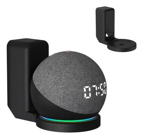 Danet Suporte Para Alexa Echo Dot 4ª E 5ª Geração Base De Embutir Parede Design Moderno Preto