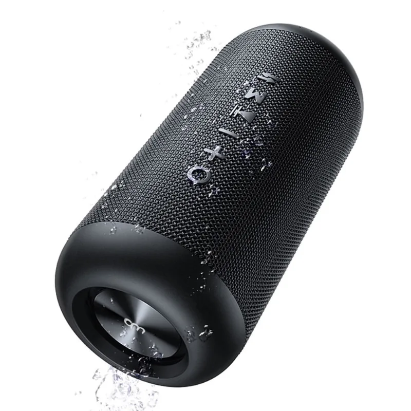 Caixa de Som Bluetooth wb Knud portátil com 10W de potência, 8 Horas de Bateria, Proteção IPX6 resistente à agua, Som Surround 360°, conexão tws entre outras caixas, entrada P2, com alça de segurança