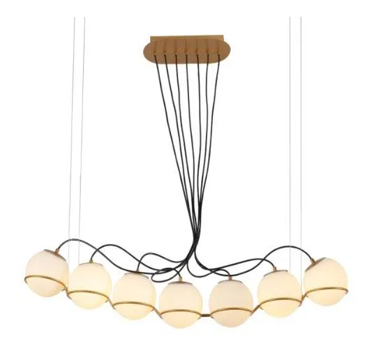 Pendente Nordecor Dyna Bronze C180xL112cm 7xE27