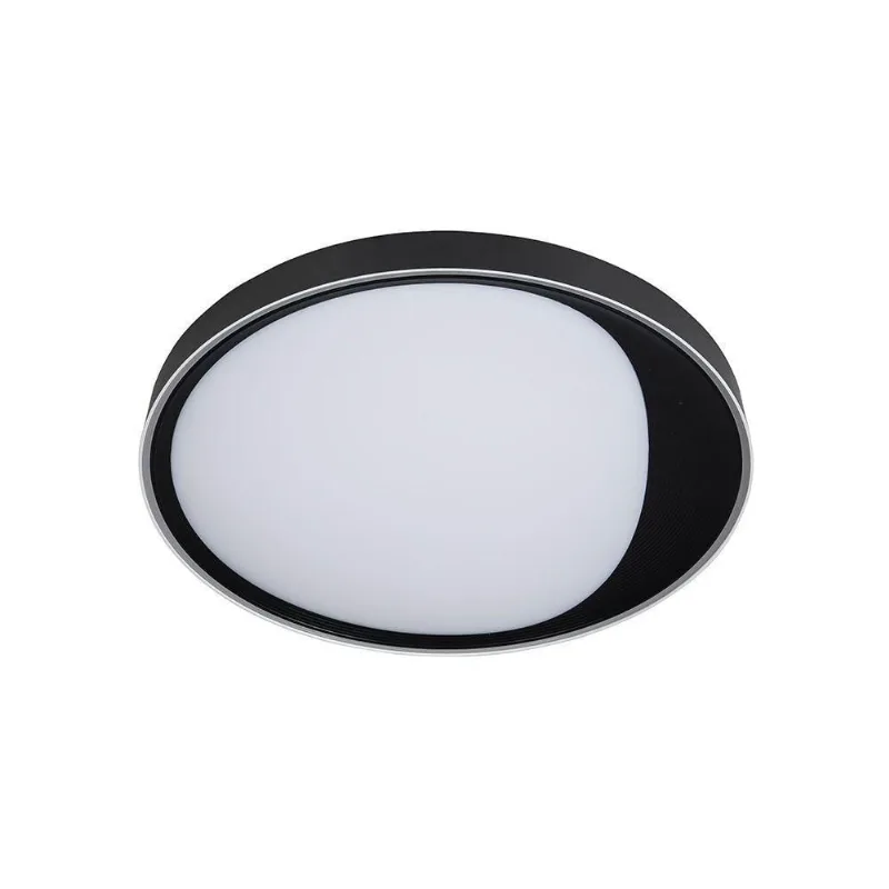 Plafon Nordecor Benn 2345 50cm Led Bivolt Preto Preto 2345