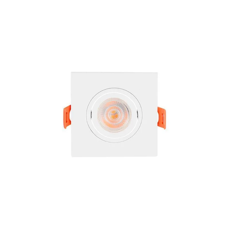 Spot De Embutir Plano Mbled Para 1 Lâmpada Mr11 Quadrado Branco