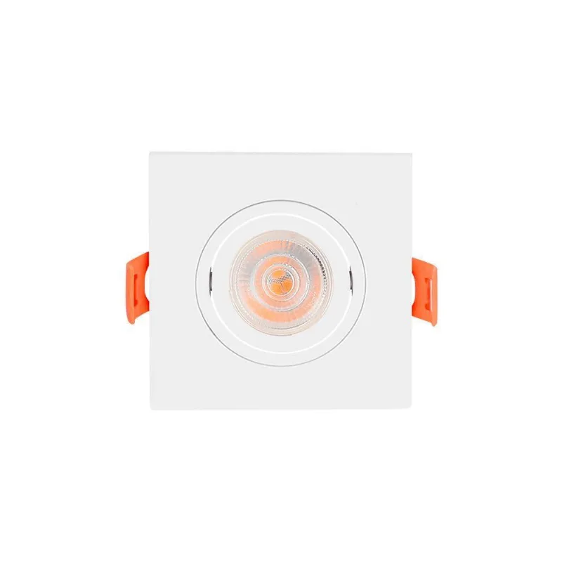 Spot De Embutir Plano Mbled Para 1 Lâmpada Par 20 Quadrado Branco