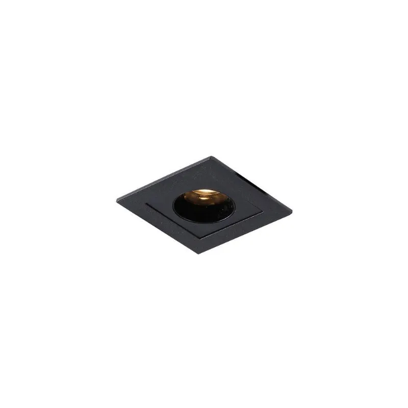 Spot De Embutir Nordecor Powerus Led 2w Bivolt Preto 3000k Luz Amarela