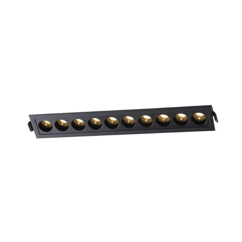 Spot de Embutir Nordecor Powerus Led 20W Bivolt Preto 3000K Luz Amarela