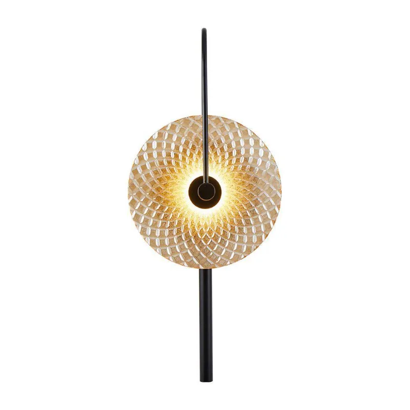 Arandela Nordecor Sowa 7w Led Bivolt Preto-ambar