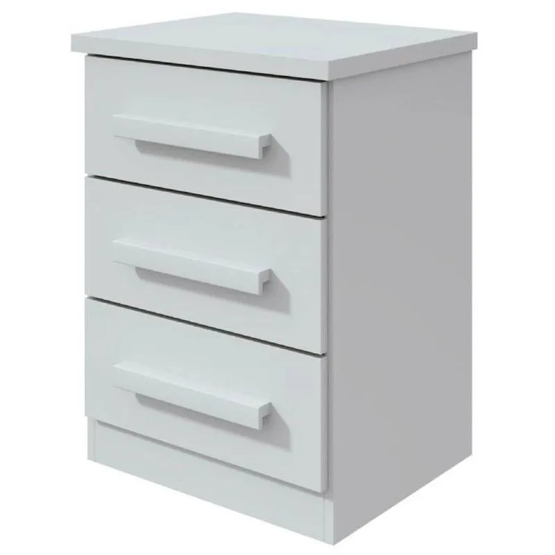 Mesa Cabeceira 3 Gavetas Baiao 2021 Branco - Lopas