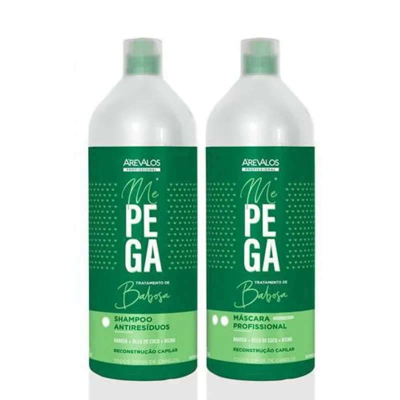 Kit Progressiva De Babosa Me Pega Arévalos Profissional - 1l