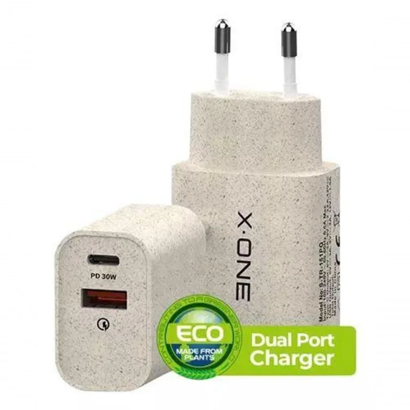 Carregador Eco Dual Turbo X-one 30w Usb E Usb- C