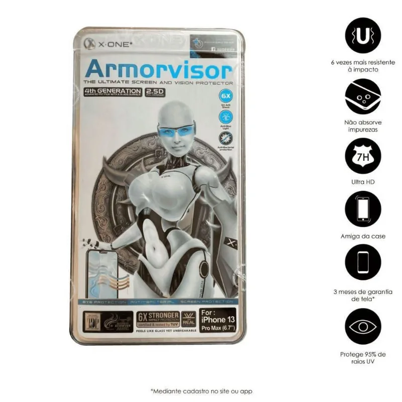 Película Compatível Com Iphone 13 / 13 Pro Armorvisor 4ª Geração X-one
