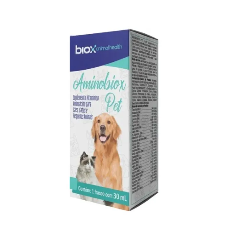 Aminobiox Pet 30ml Sup Aminoácidos E Vit Complex B Cães Gato