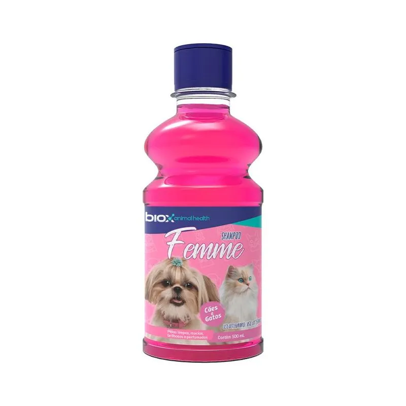 Shampoo Biox Animal Health Femme Para Cães E Gatos 500 Ml
