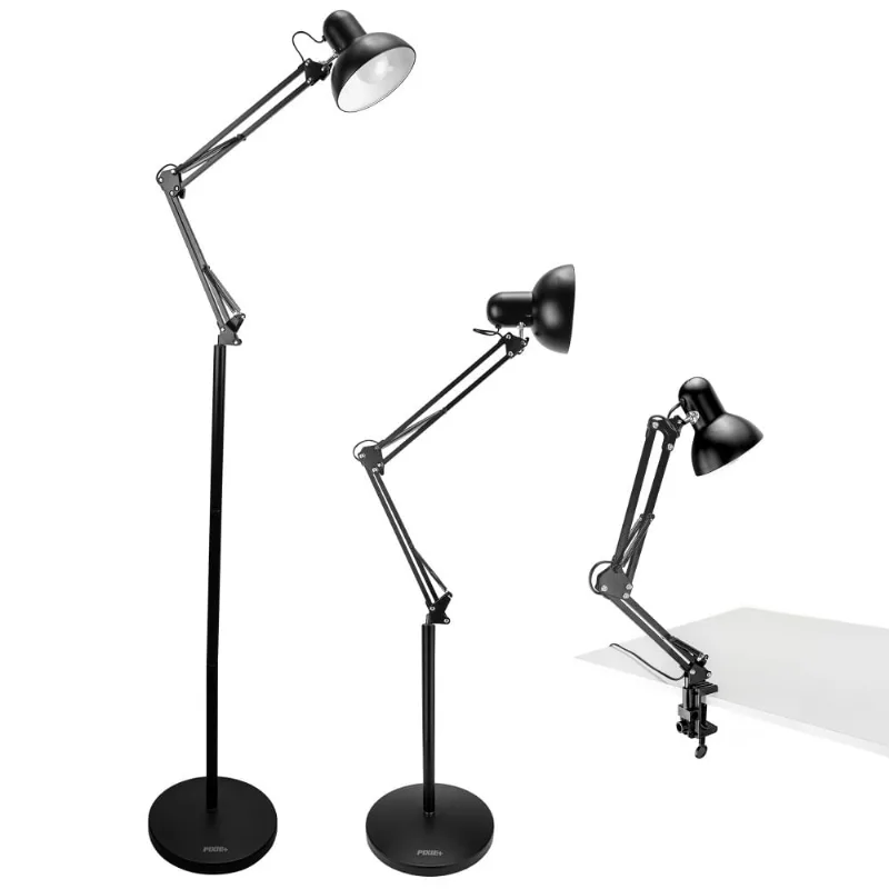Luminária de Chão Articulada Abajur Regulável Artiko Pixie + Com Base E Garra