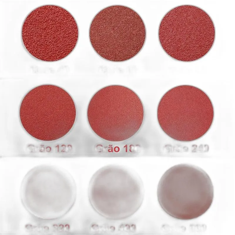 100 X Discos Lixa Grão Liso 125mm 5 Polegadas Lixadeira