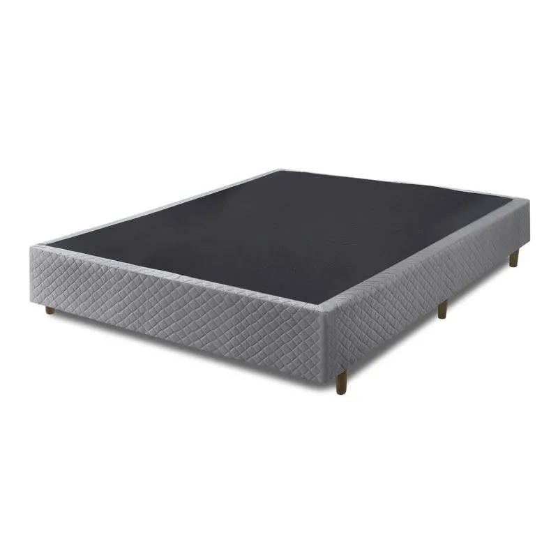 Base Para Cama Box Casal Umaflex Glamour Poliéster 138x188x42cm - Cinza