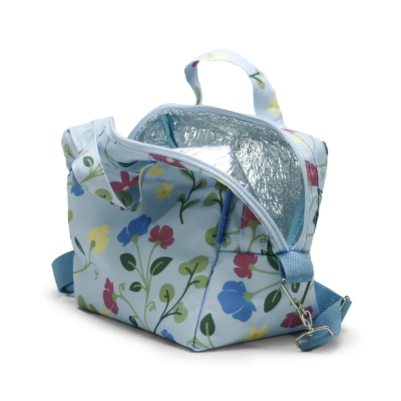 Bolsa Termica By Sof Floral Azul 21x23 x 16cm Sabra 1un