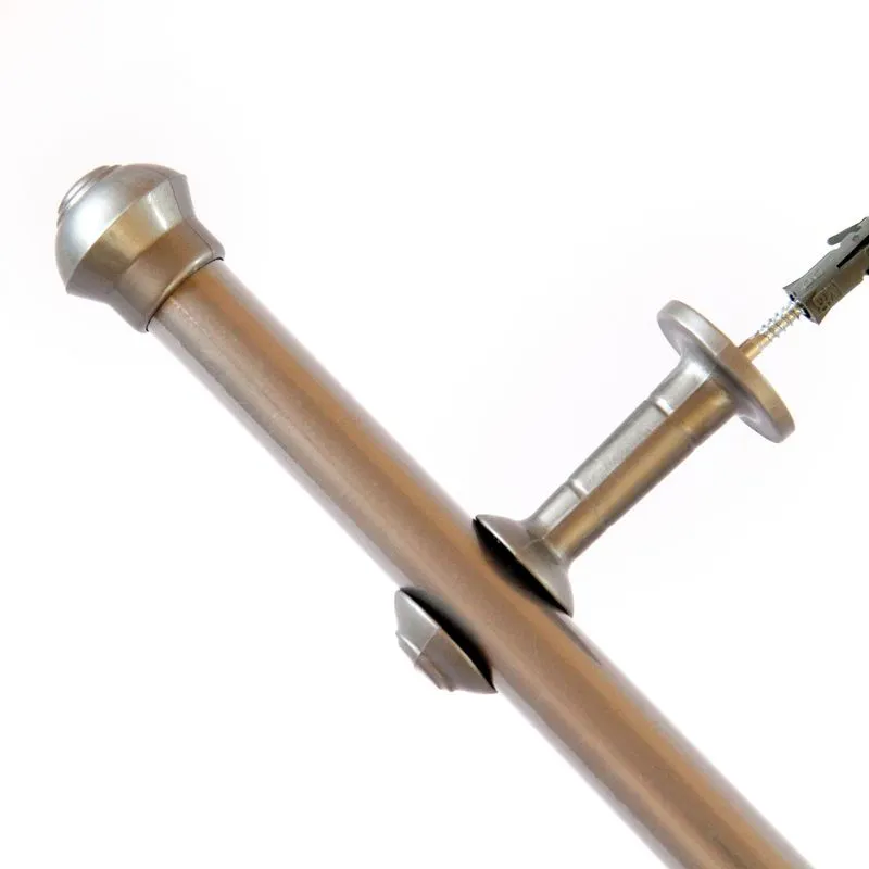 Kit Varão Para Cortina 1,5 Metros 19mm Prata