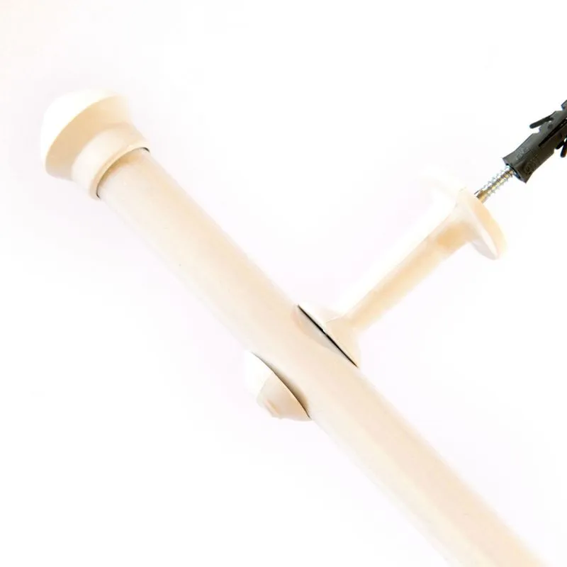 Kit Varão Para Cortina 2,5 Metros 19mm Branco
