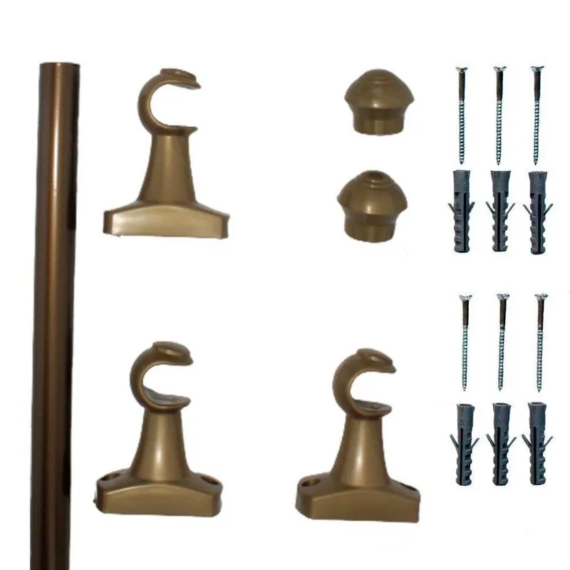 Varão Simples Para Cortinas 1,50mts 19mm Ouro Velho Compacto