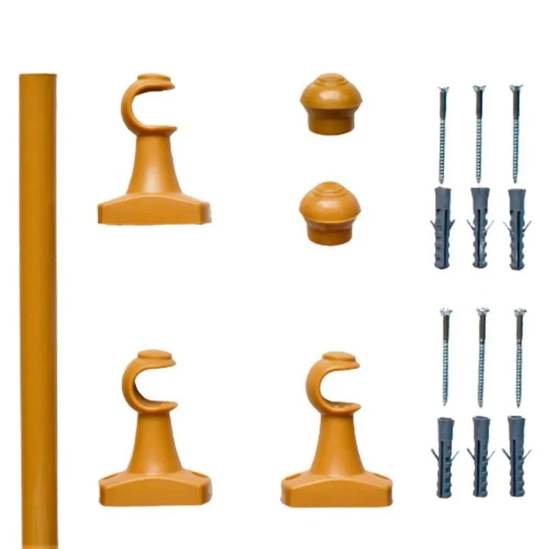 Varão Simples Para Cortinas 2,50mts 19mm Cerejeira Compacto