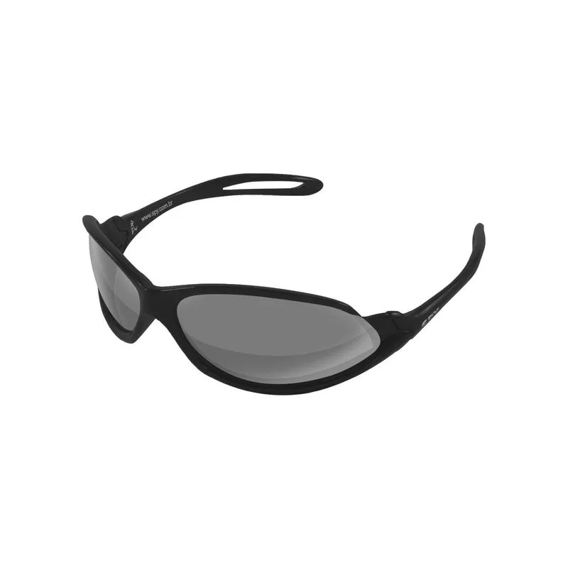 Modelo Spy 39 - Open Preto Fosco - Lentes: Cinza Espelhada