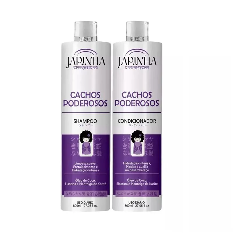 Kit Cachos Poderosos Shampoo 800ml + Condicionador 800ml